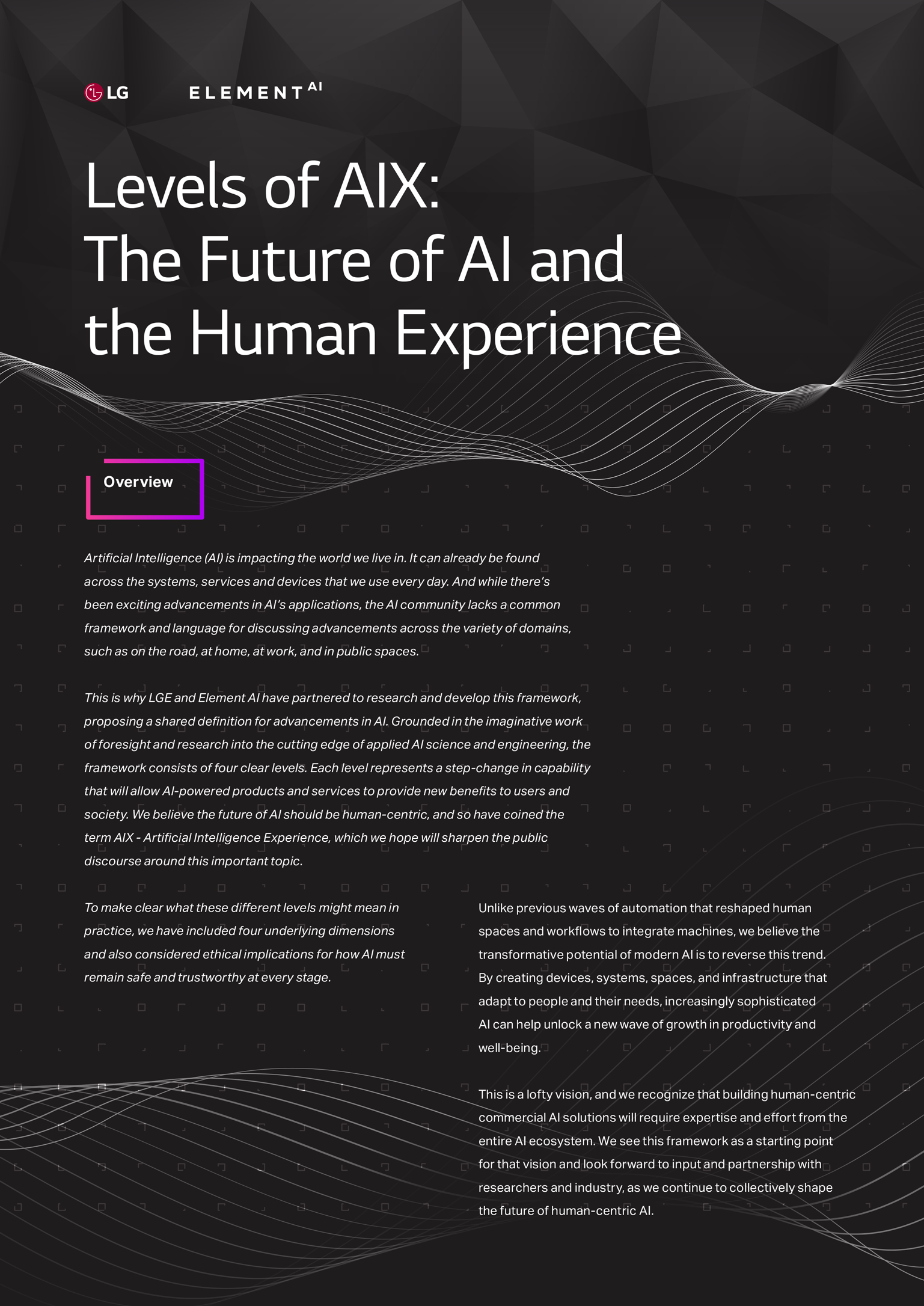 Levels of AIX: The Future of AI and the Human Experience
